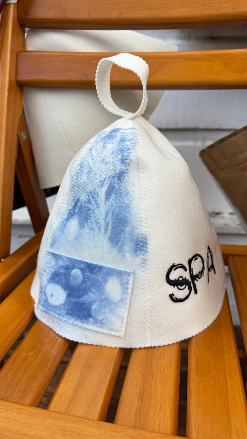 Cyanotype SPA sauna hat